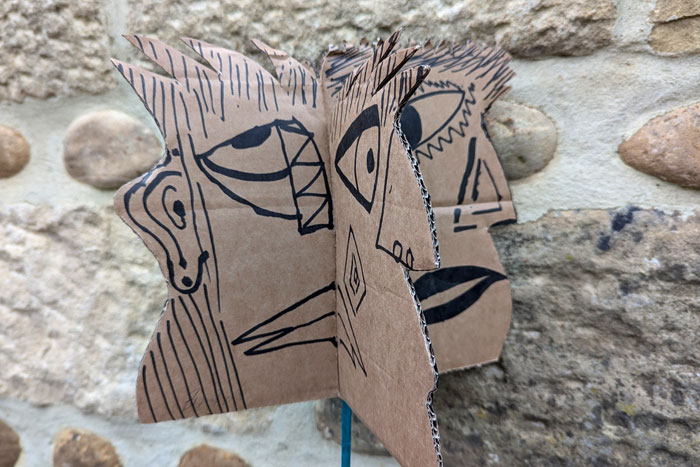 Cardboard Picasso Masks